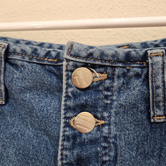 Vintage Whooz Blooz High Rise Cotton Denim Shorts Blue Button Fly Size 7/8 - Picture 5 of 7
